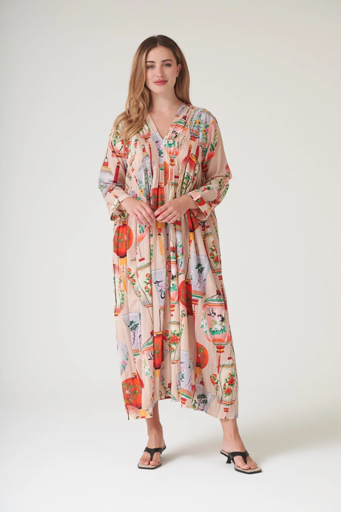 Lanterns Red Pinch Pleat Dress - Image 8