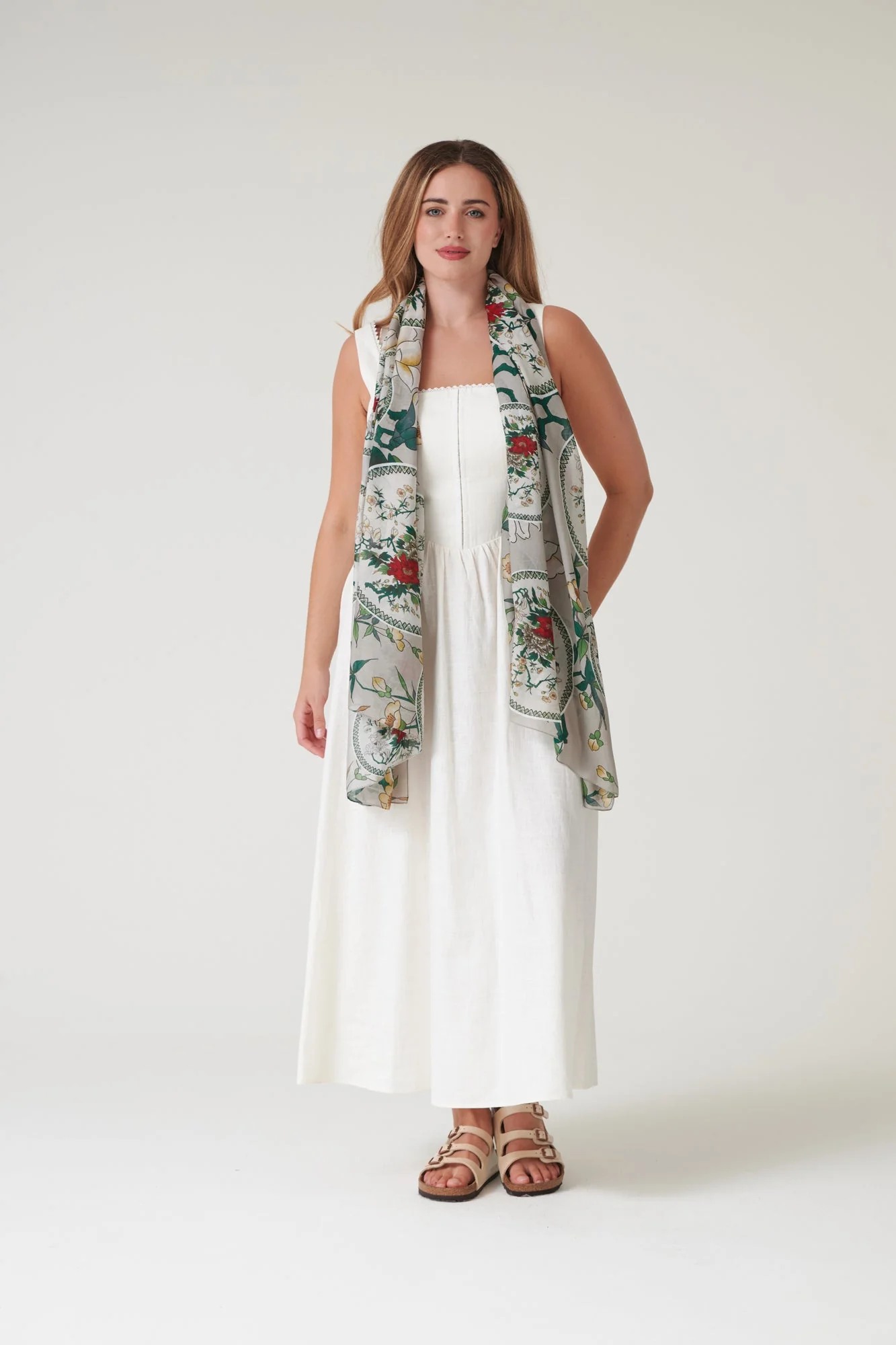 Magnolia Plates Putty Scarf - Image 2