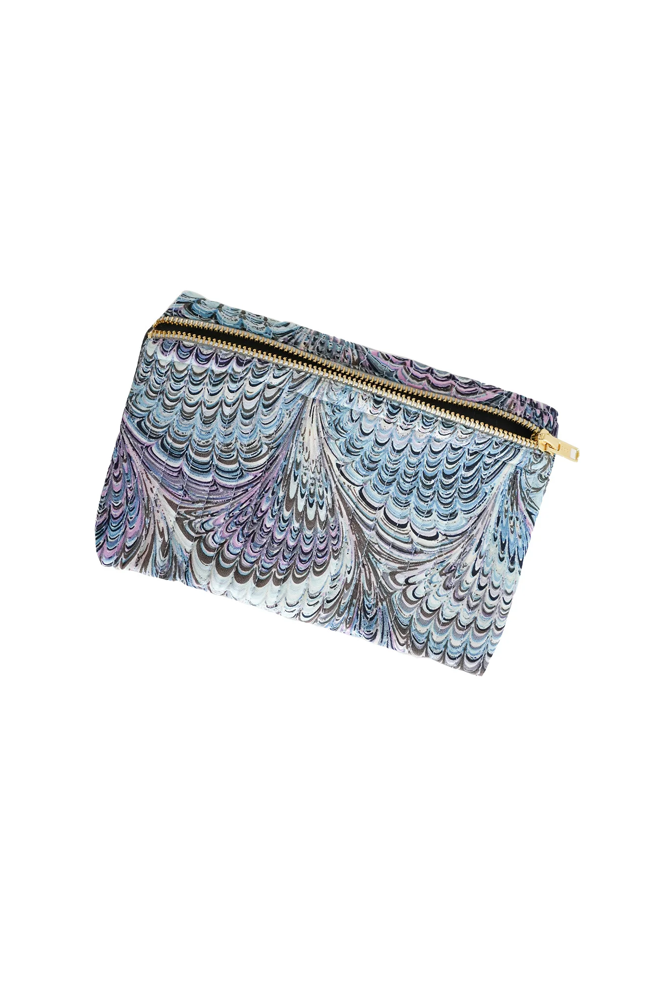 Marbled Blue Pencil Pouch - Image 2