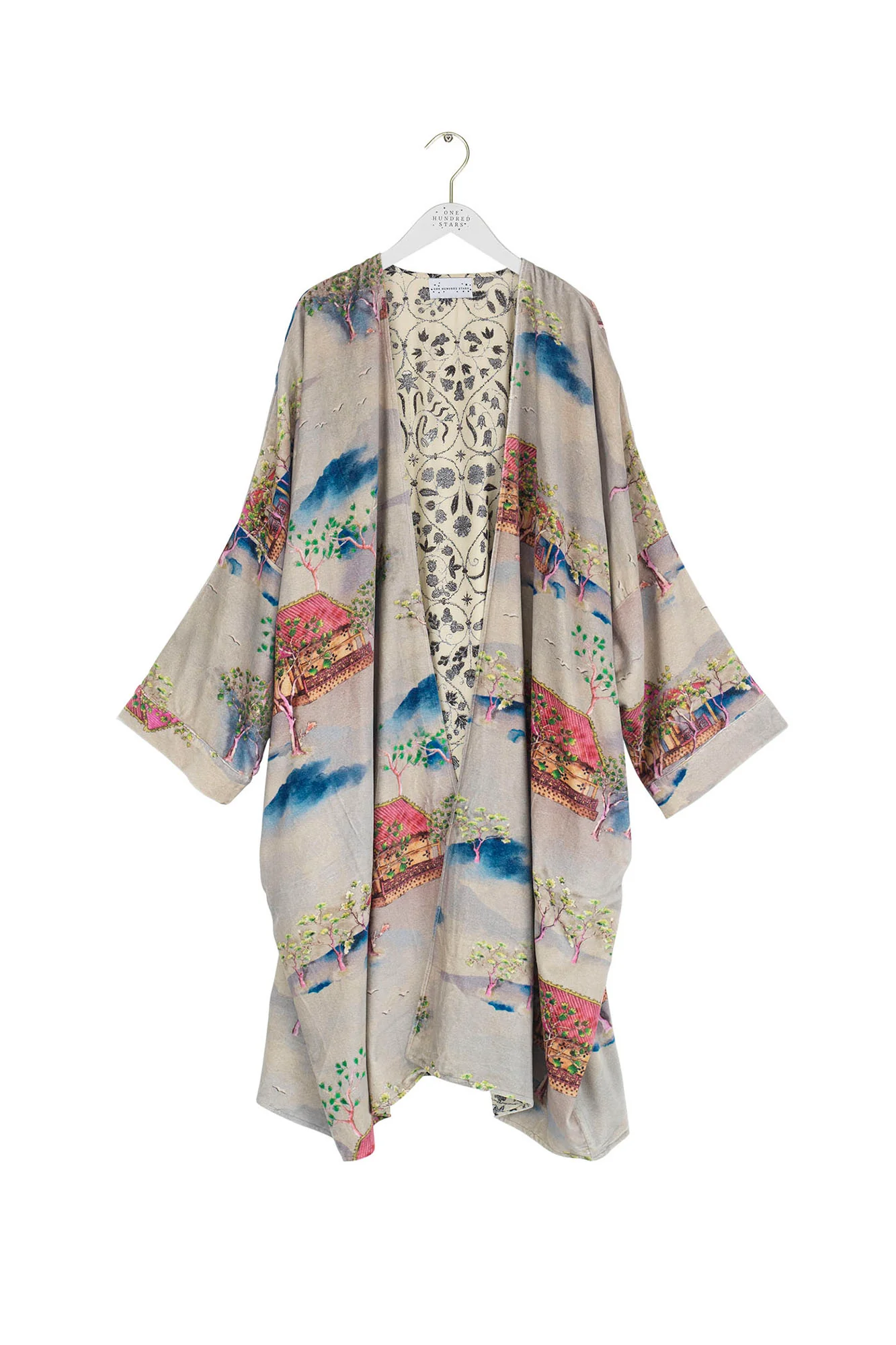 Oriental Landscape Grey Velvet Grande - Image 8