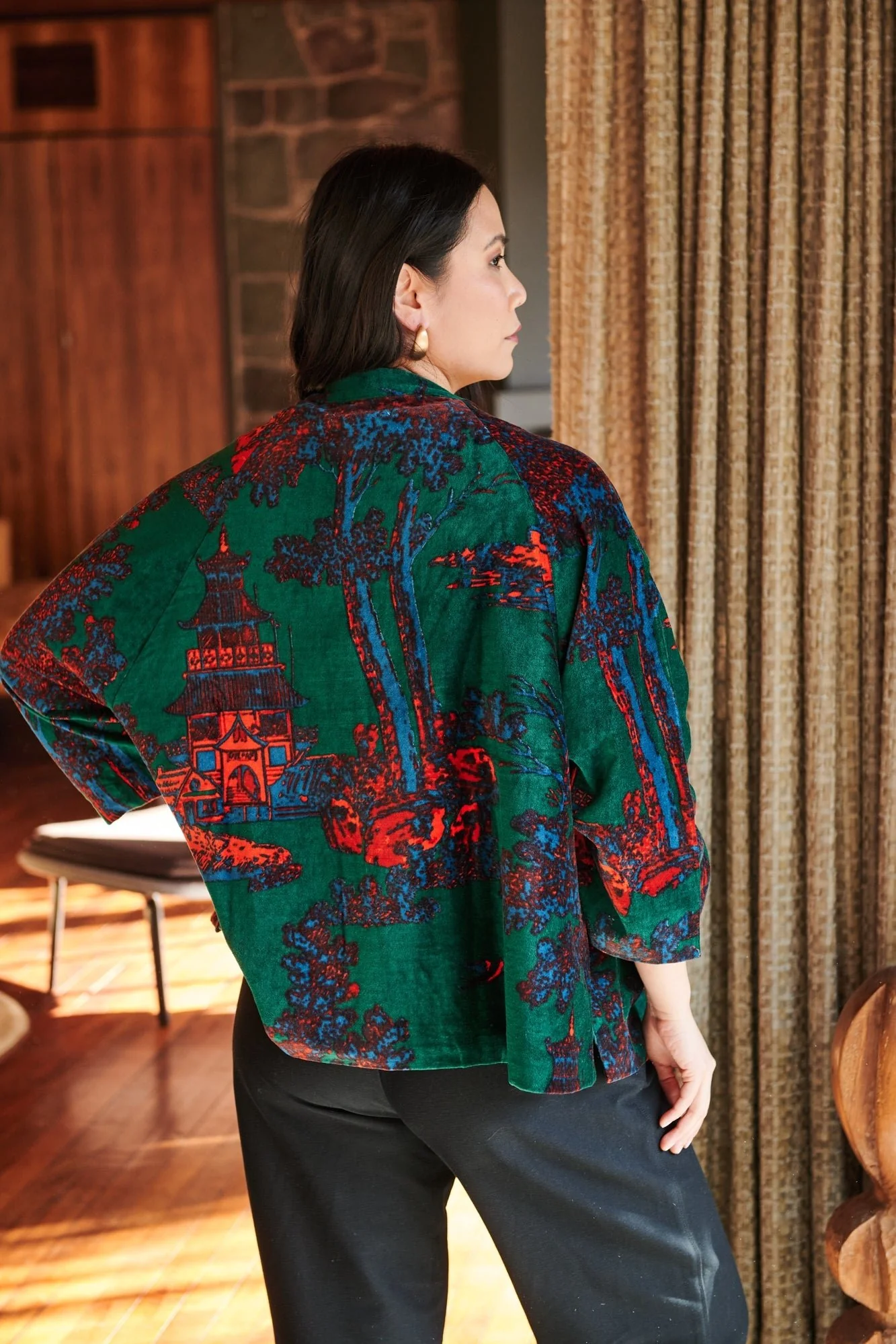 Pagoda Forest Velvet Jacket - Image 2