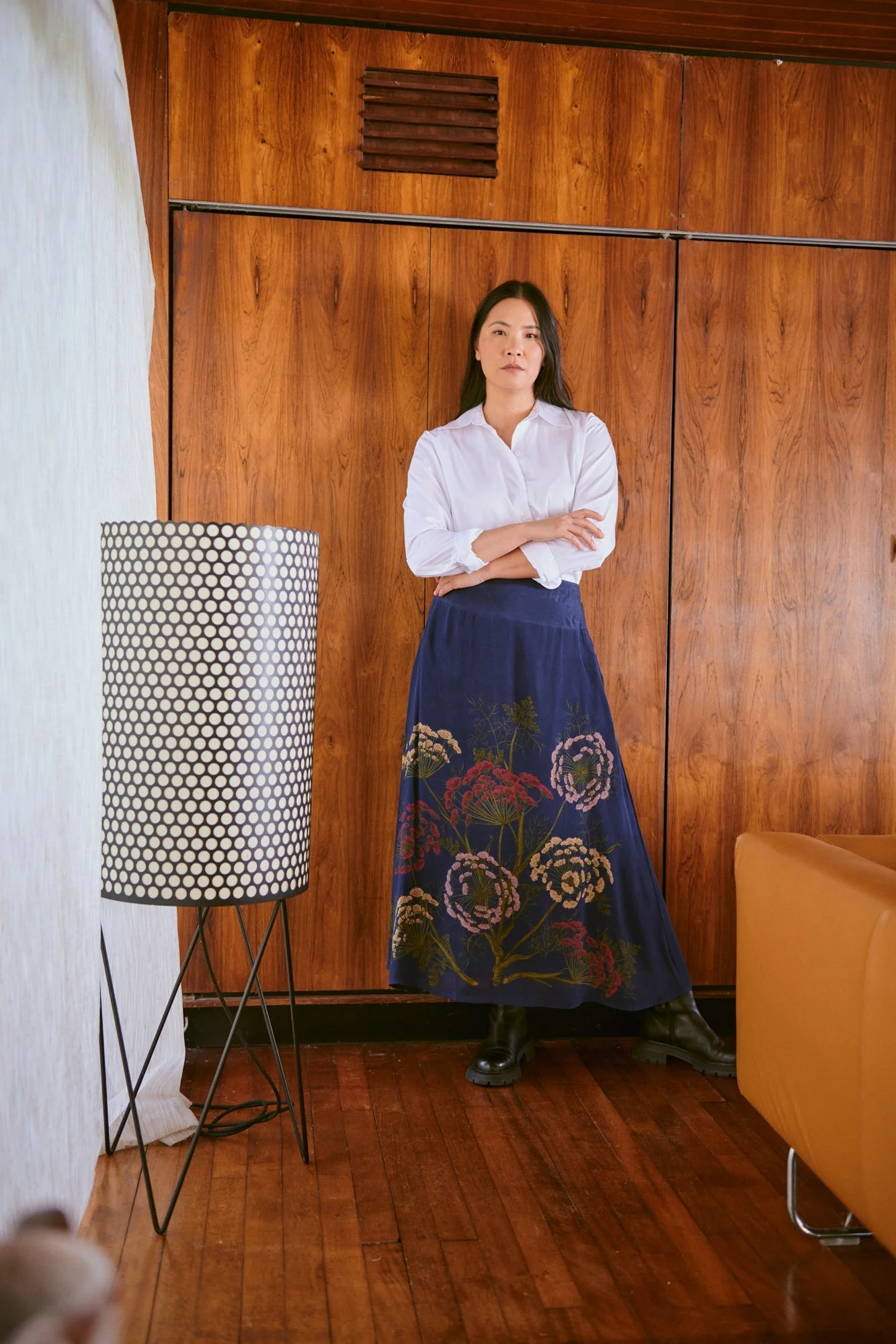 Parsley Seed Navy A-line Maxi Skirt - Image 2