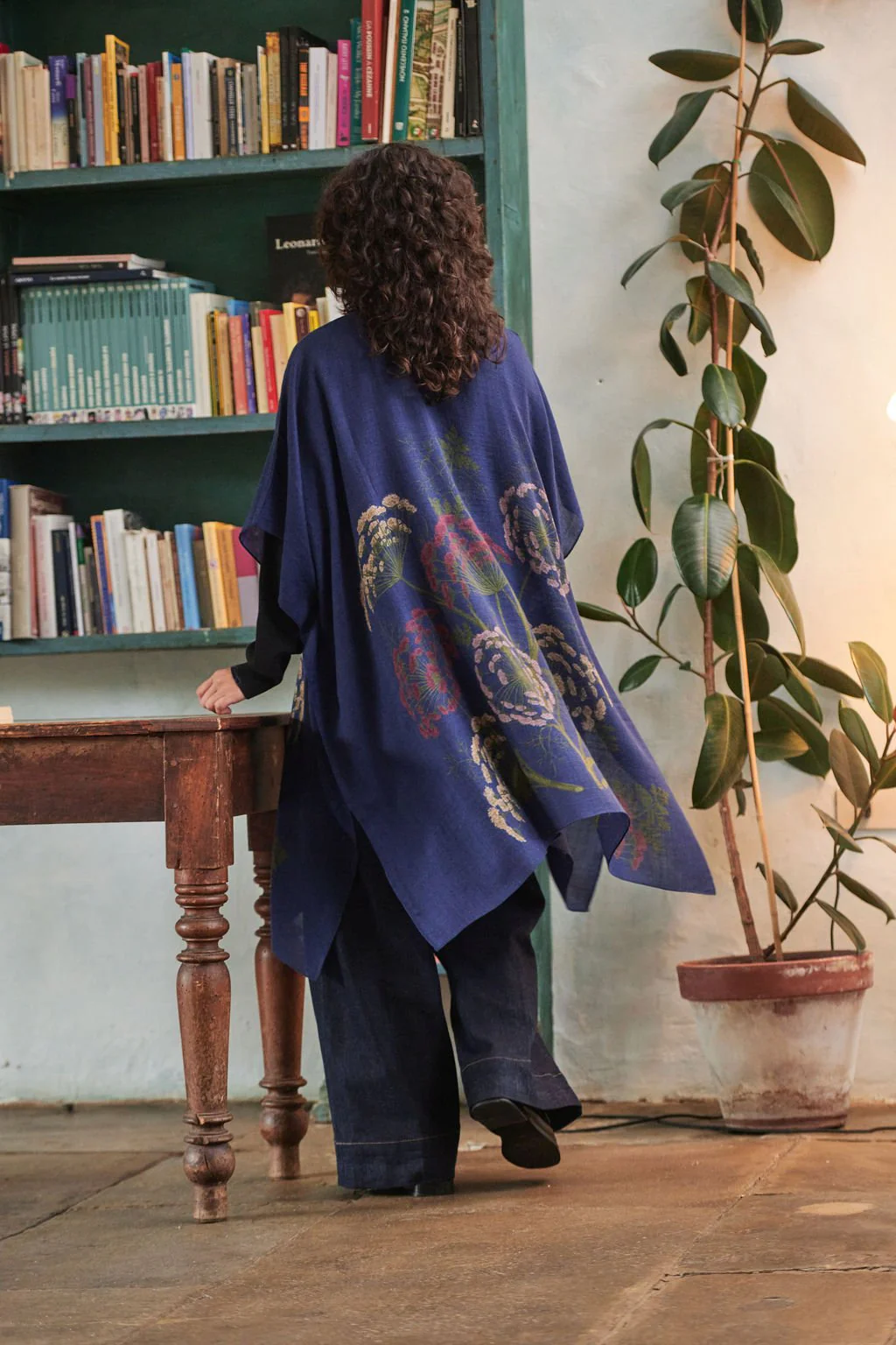 Parsley Seed Navy Wool Throwover - Image 2
