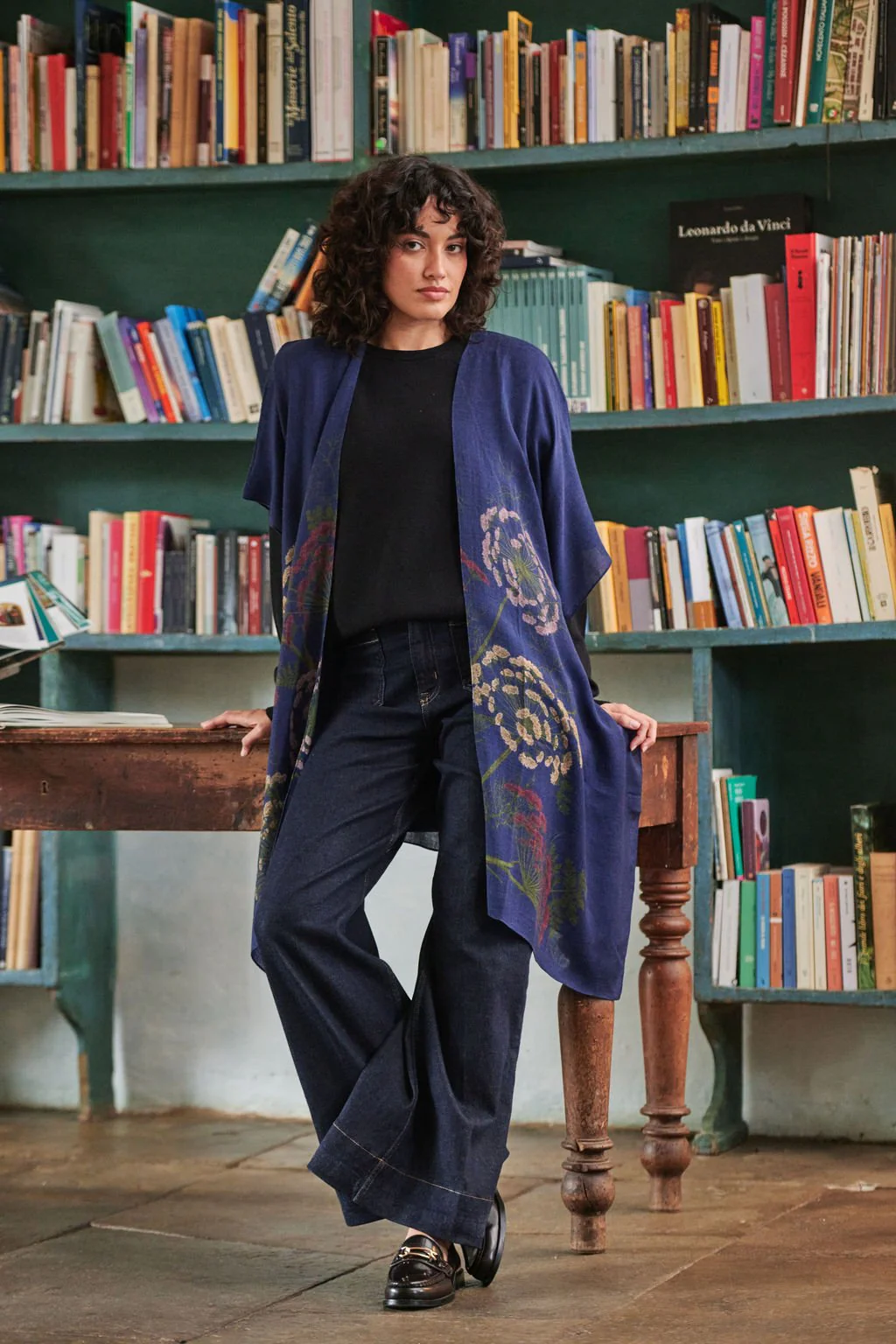 Parsley Seed Navy Wool Throwover - Image 3