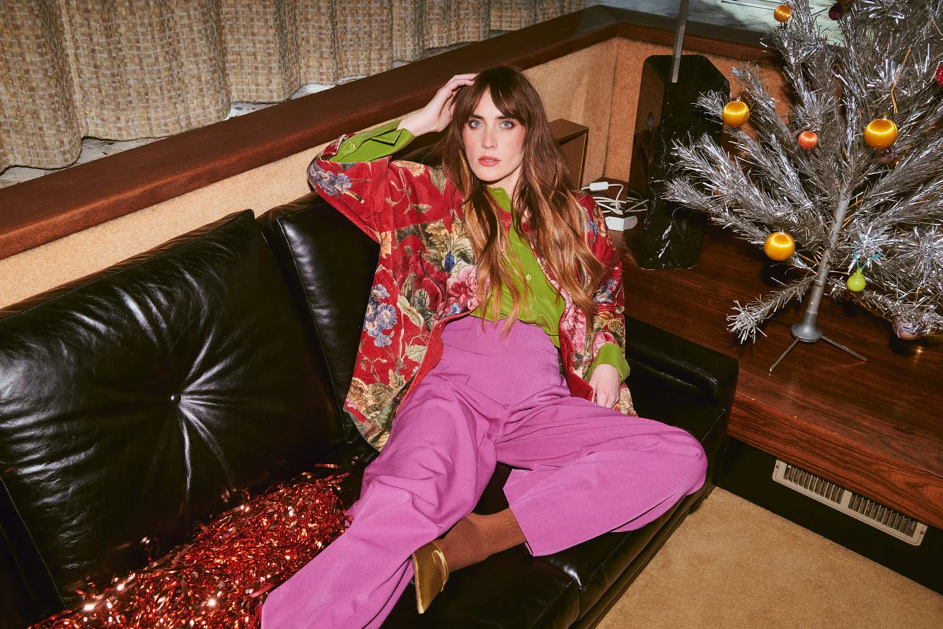 Primula Berry Velvet Jacket - Image 7
