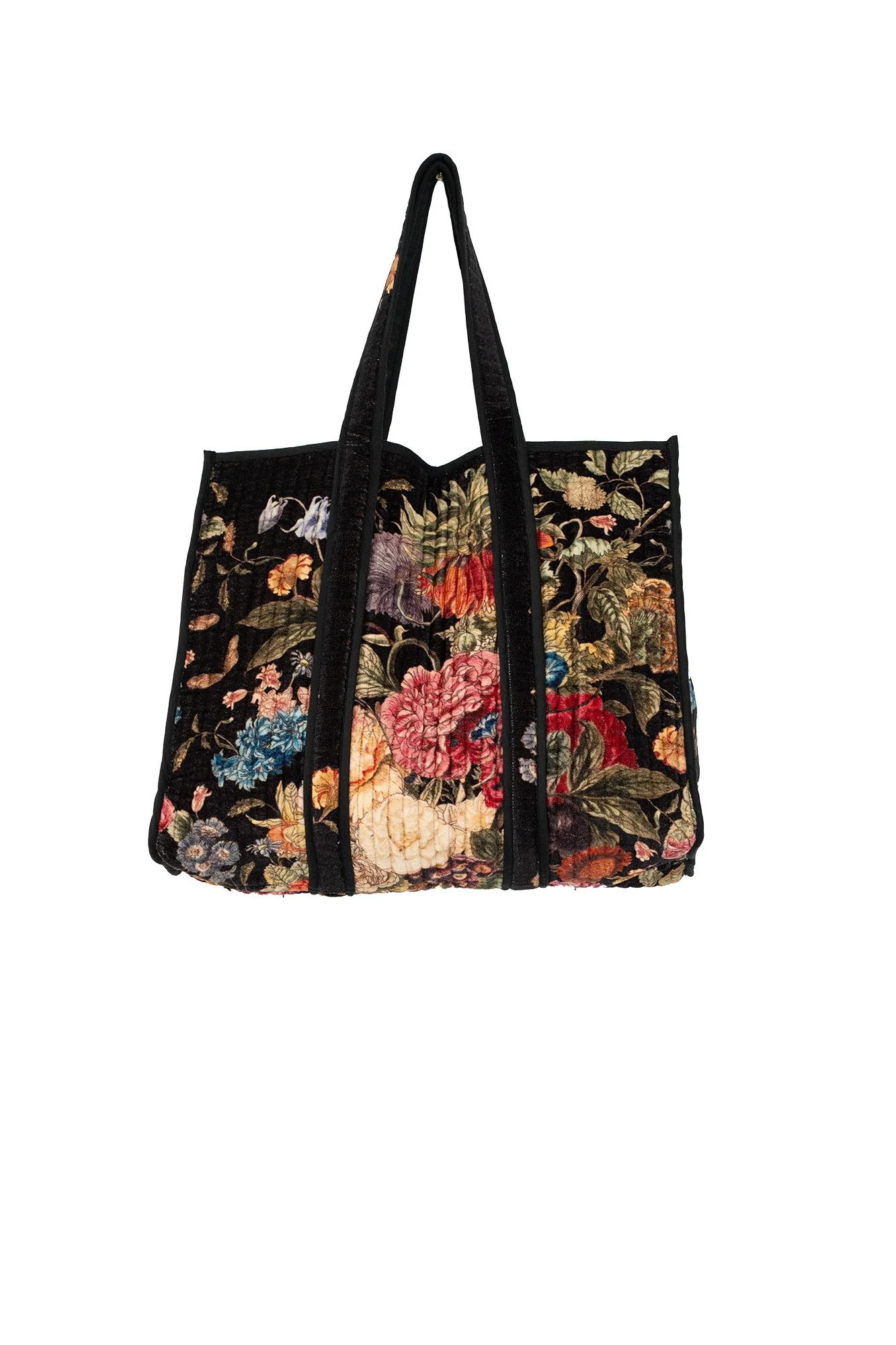 Primula Black Velvet Tote Bag - Image 2