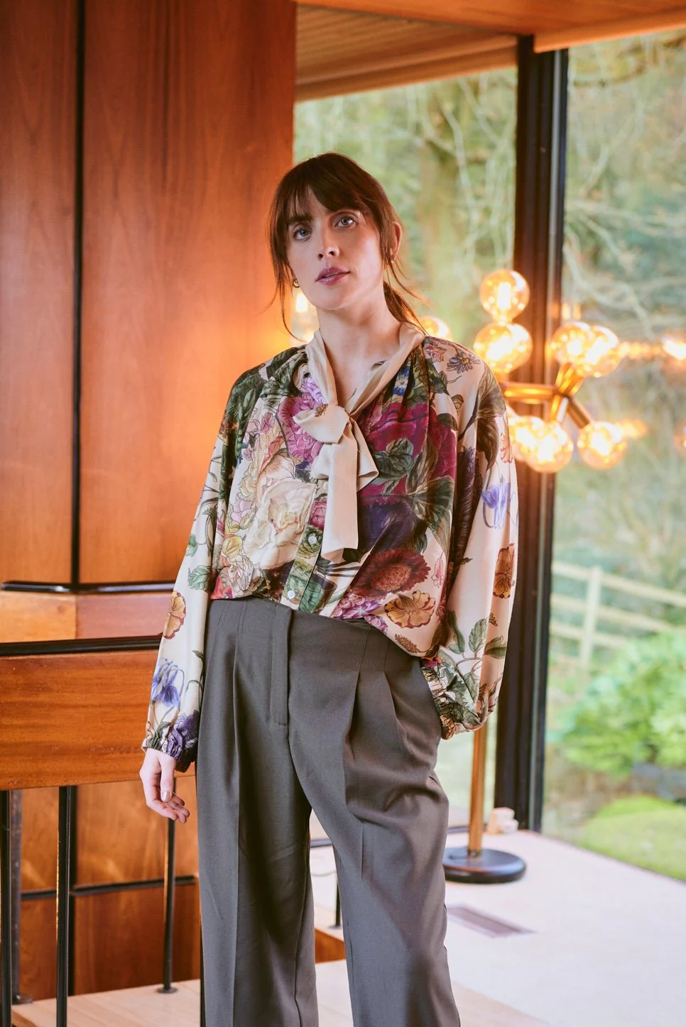 Primula Stone PussyBow Blouse - Image 3