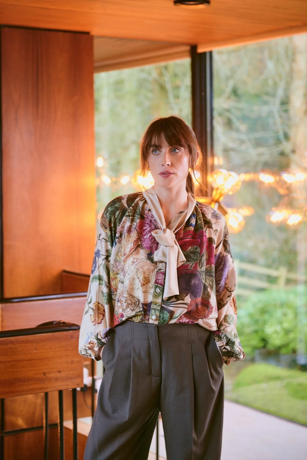 Primula Stone PussyBow Blouse - Image 5