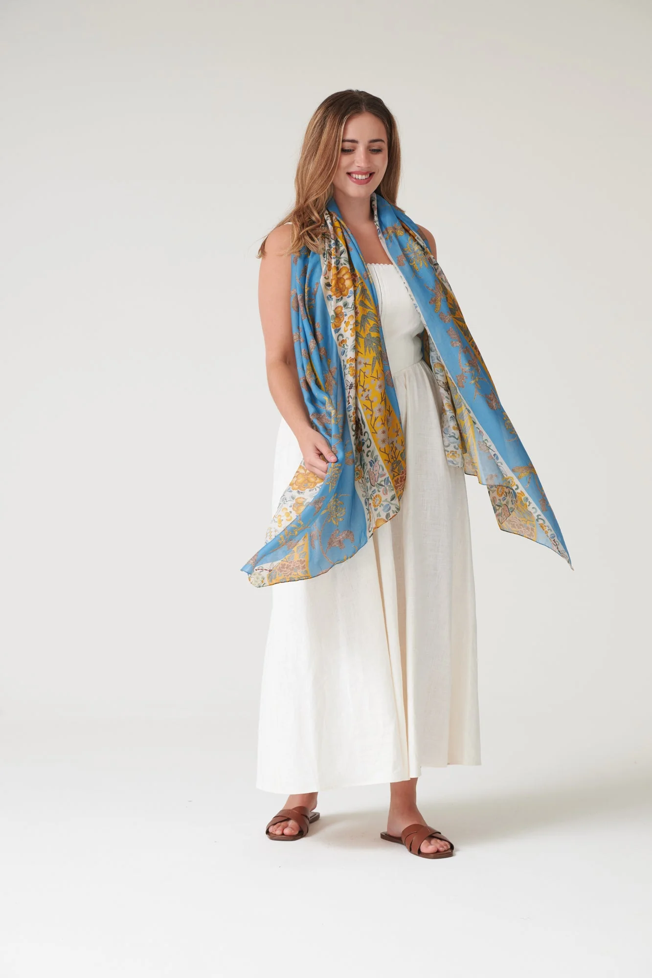 Ribbons Gold Scarf