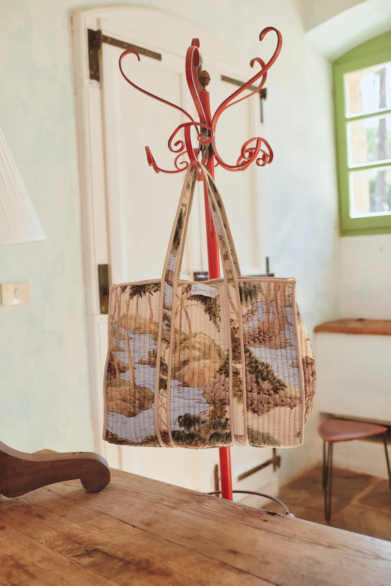 Rivers and Trees Velvet Tote Bag - Image 4