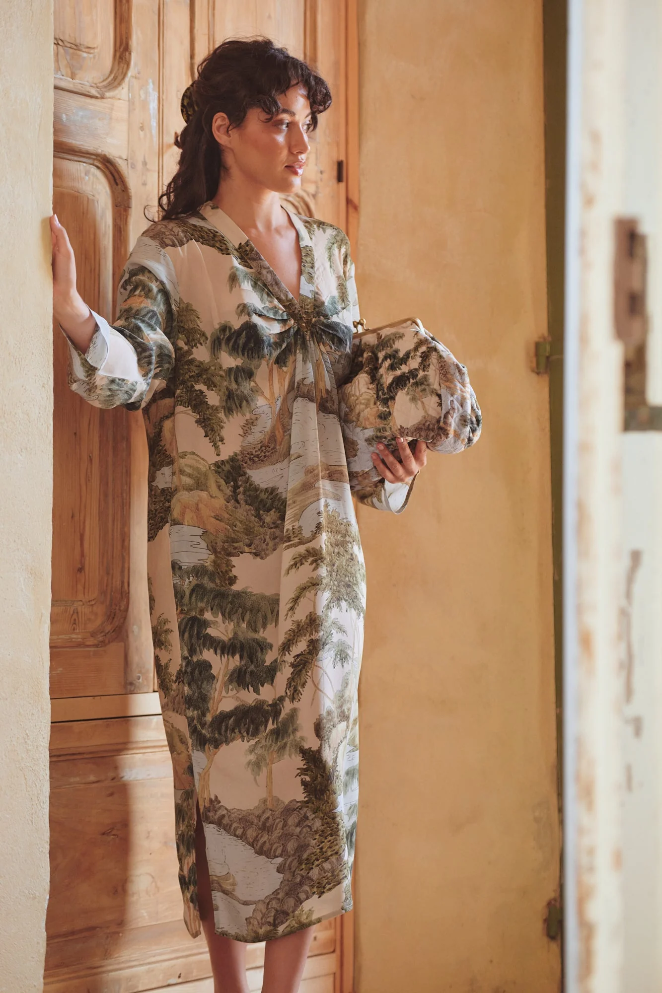 Rivers and Trees Natural Midi Dress - Image 2