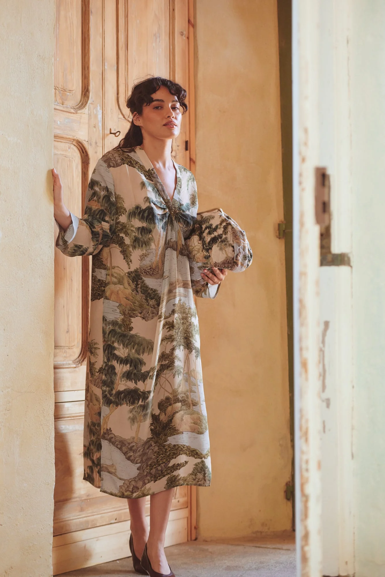 Rivers and Trees Natural Midi Dress - Image 3