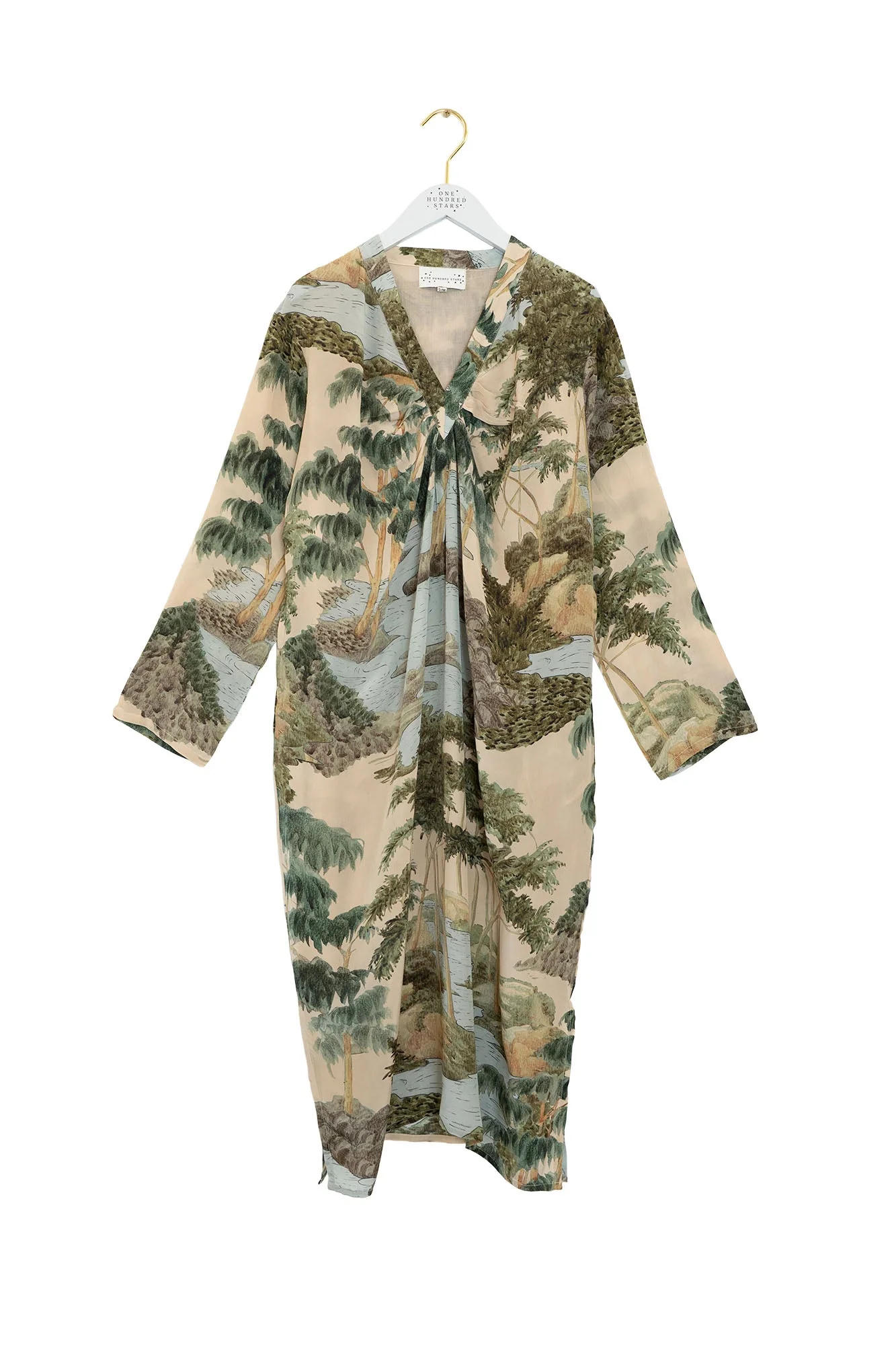 Rivers and Trees Natural Midi Dress - Image 4