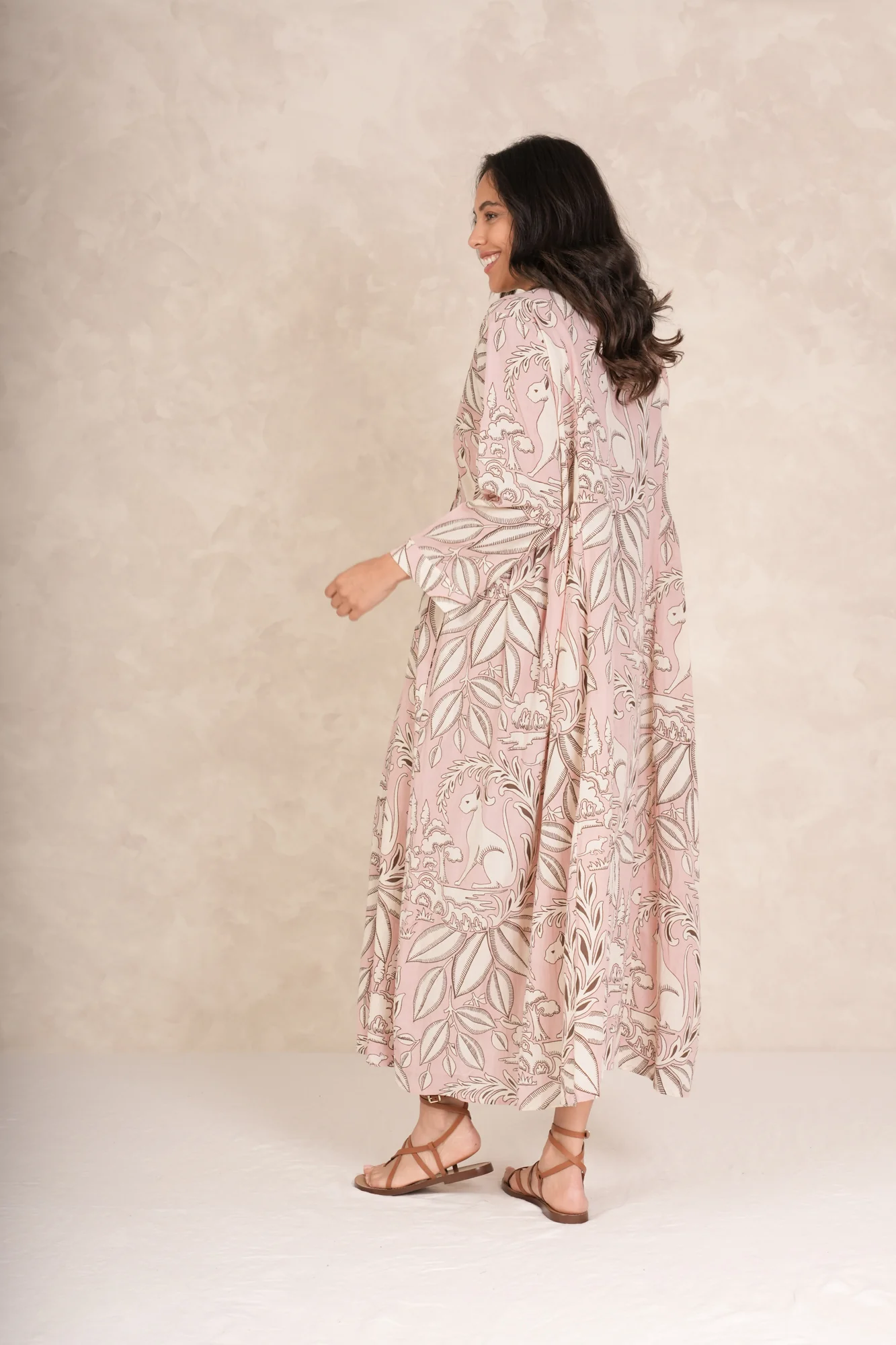 Sphinx Pink Pinch Pleat Dress - Image 10