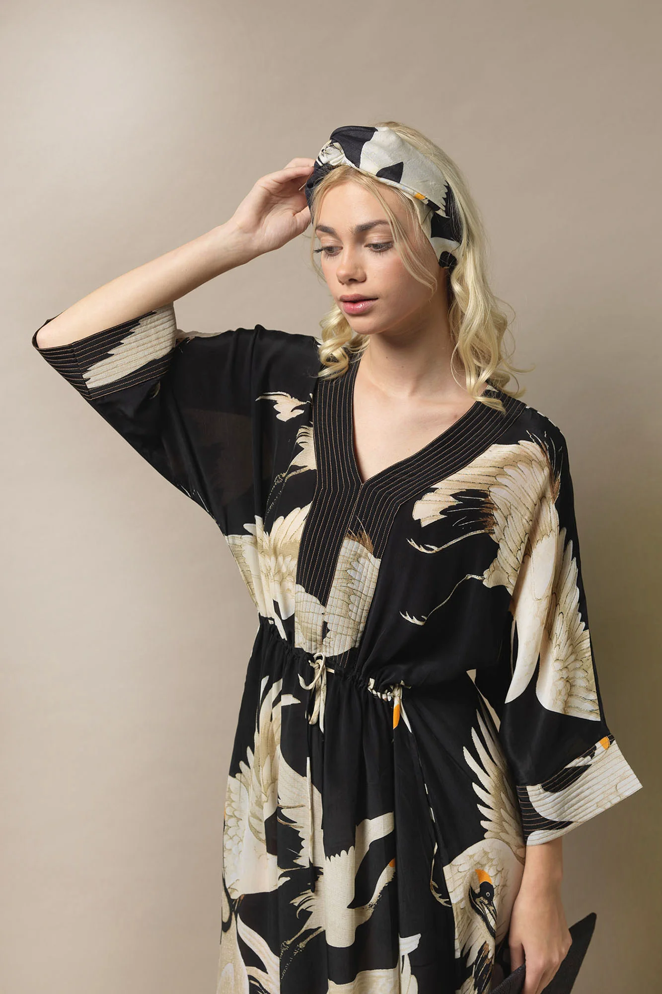 Stork Black Headband