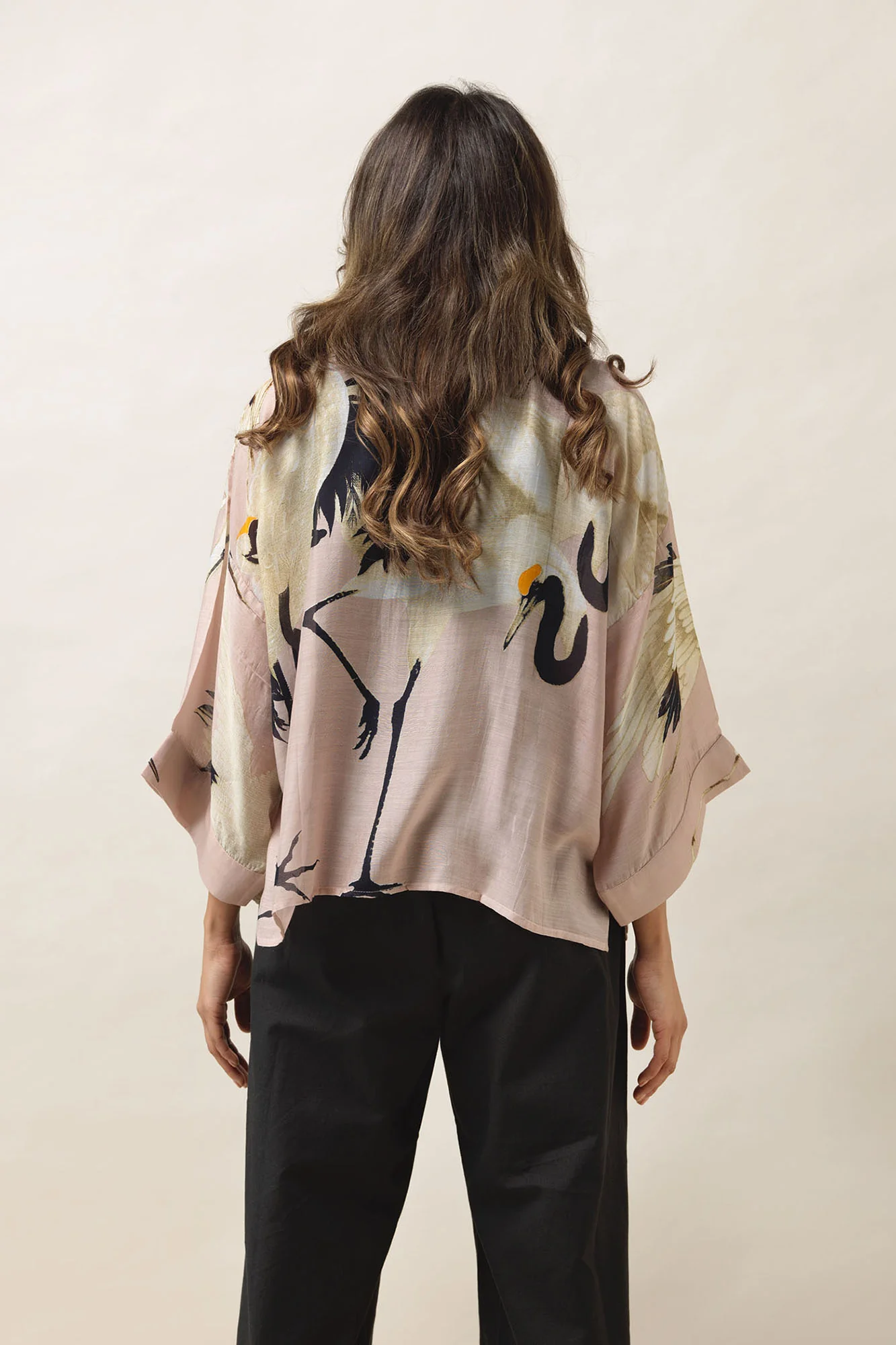 Stork Plaster Pink Kimono - Image 6