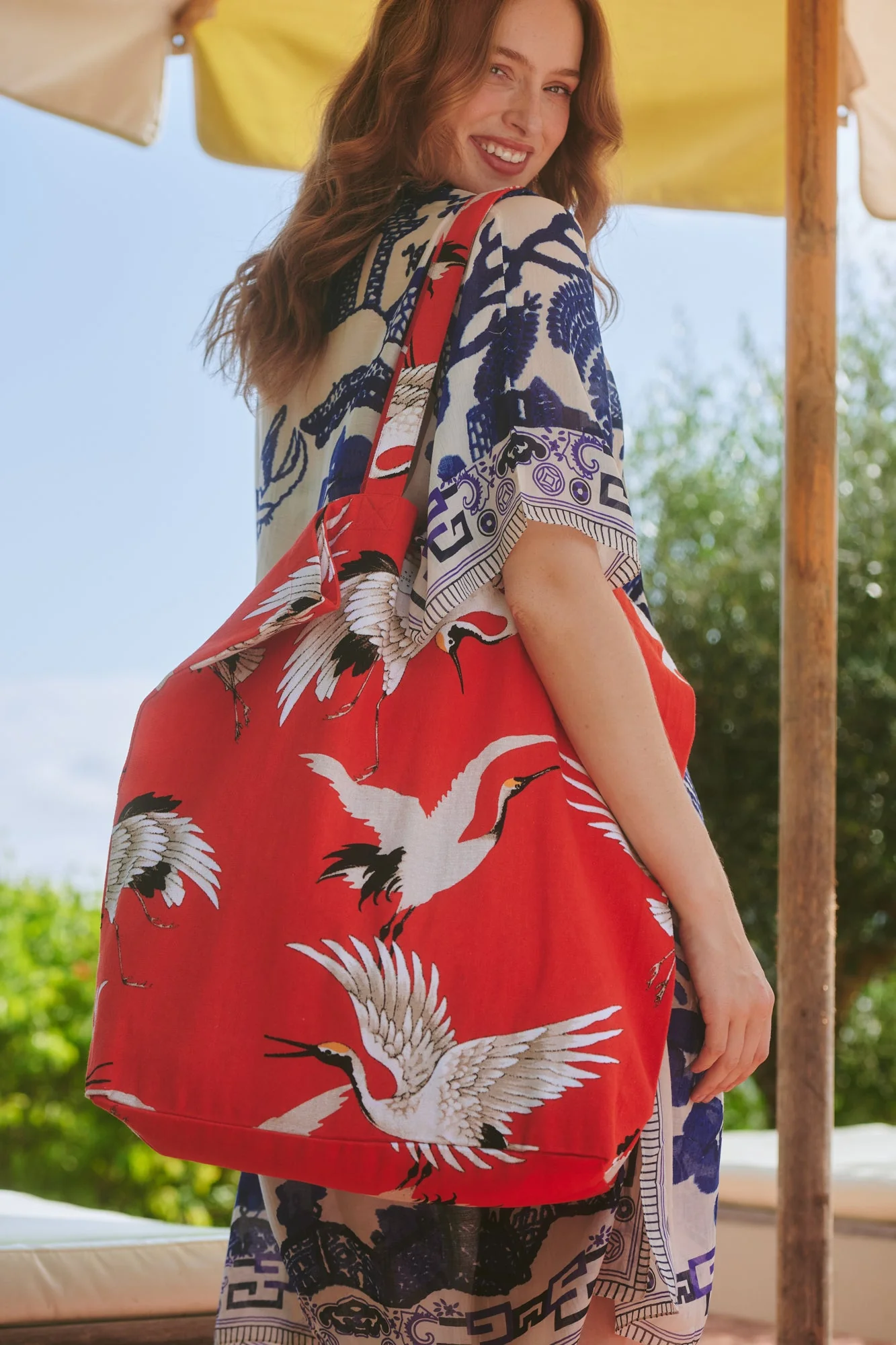 Stork Scarlet Canvas Bag