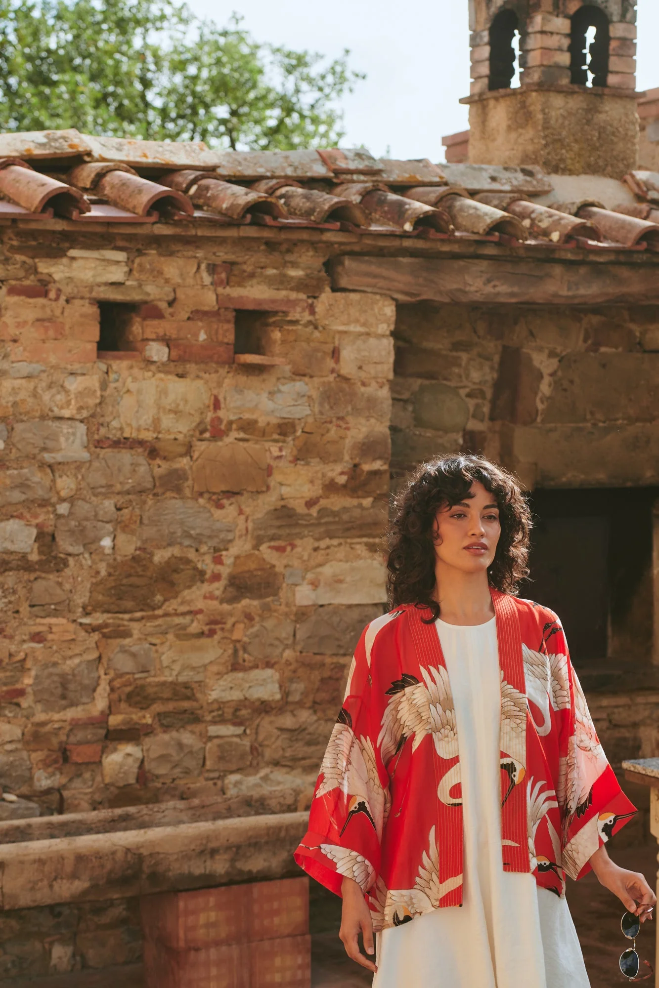 Stork Scarlet Kimono