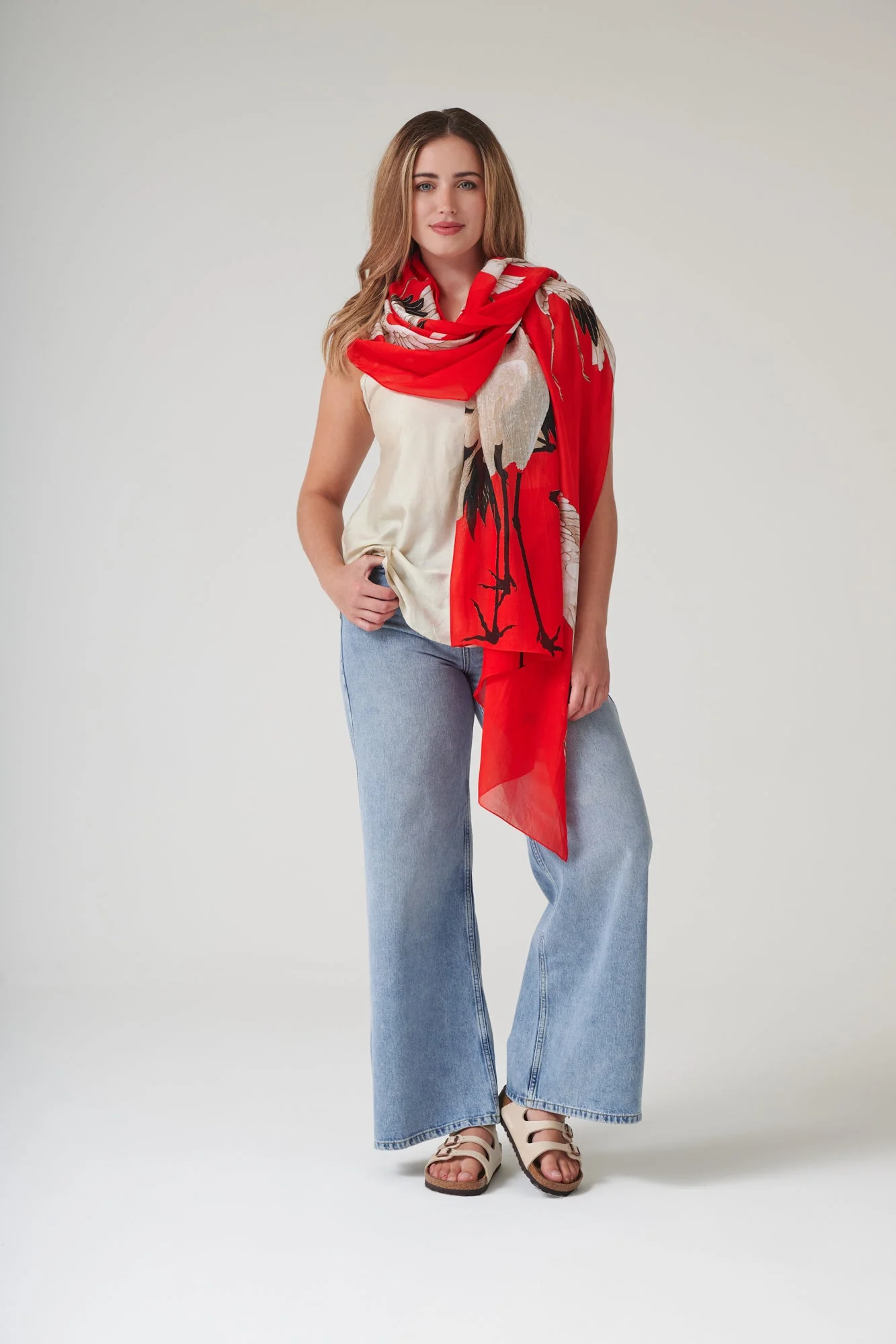 Stork Scarlet Scarf - Image 2