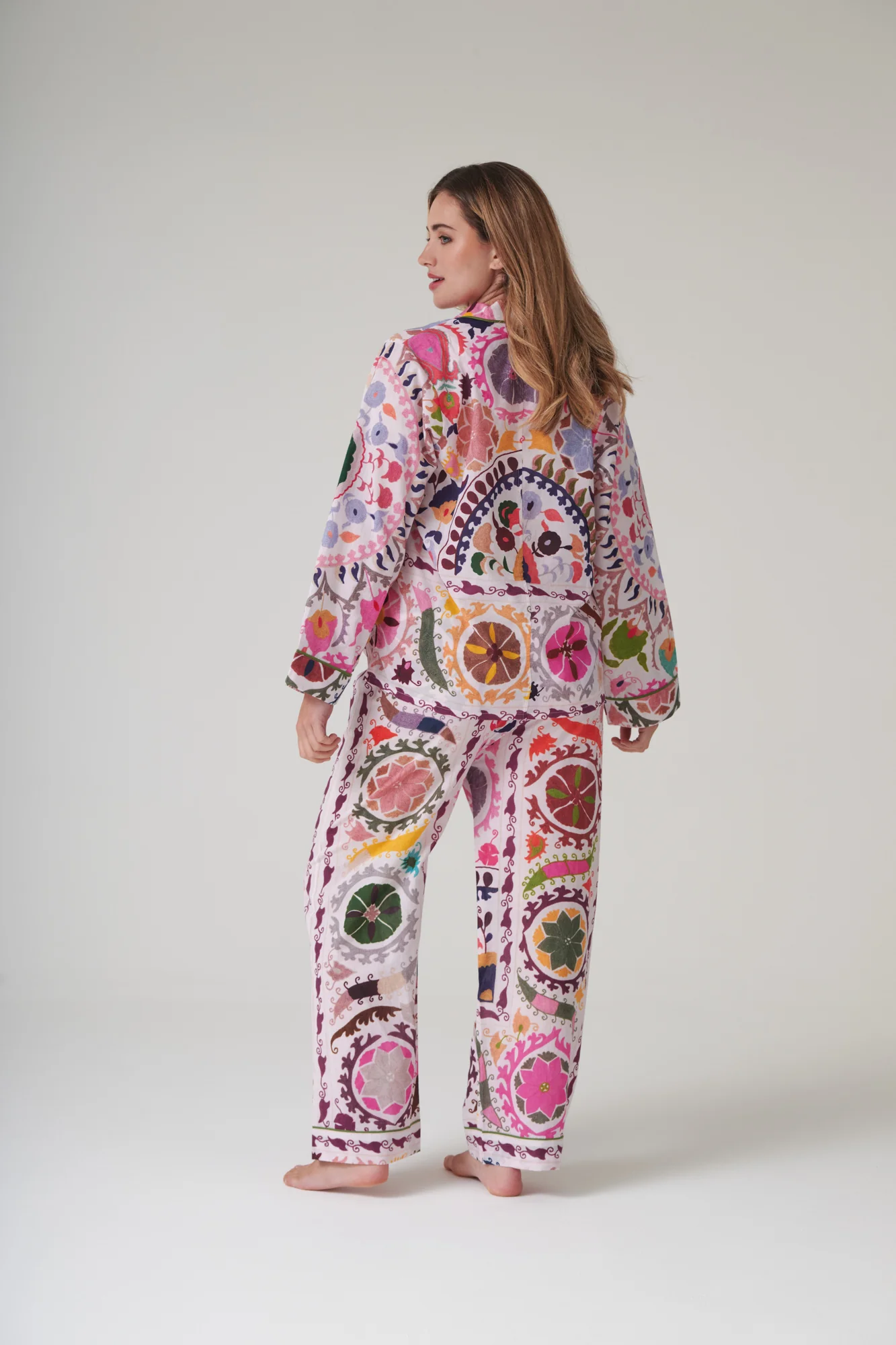 Susani Pink Cambric Pyjama Set - Image 3