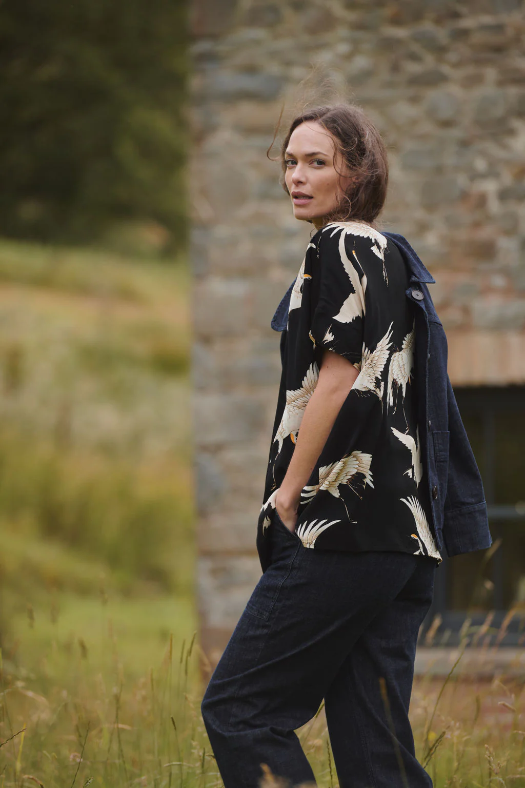 Stork Black Tea Blouse - Image 2
