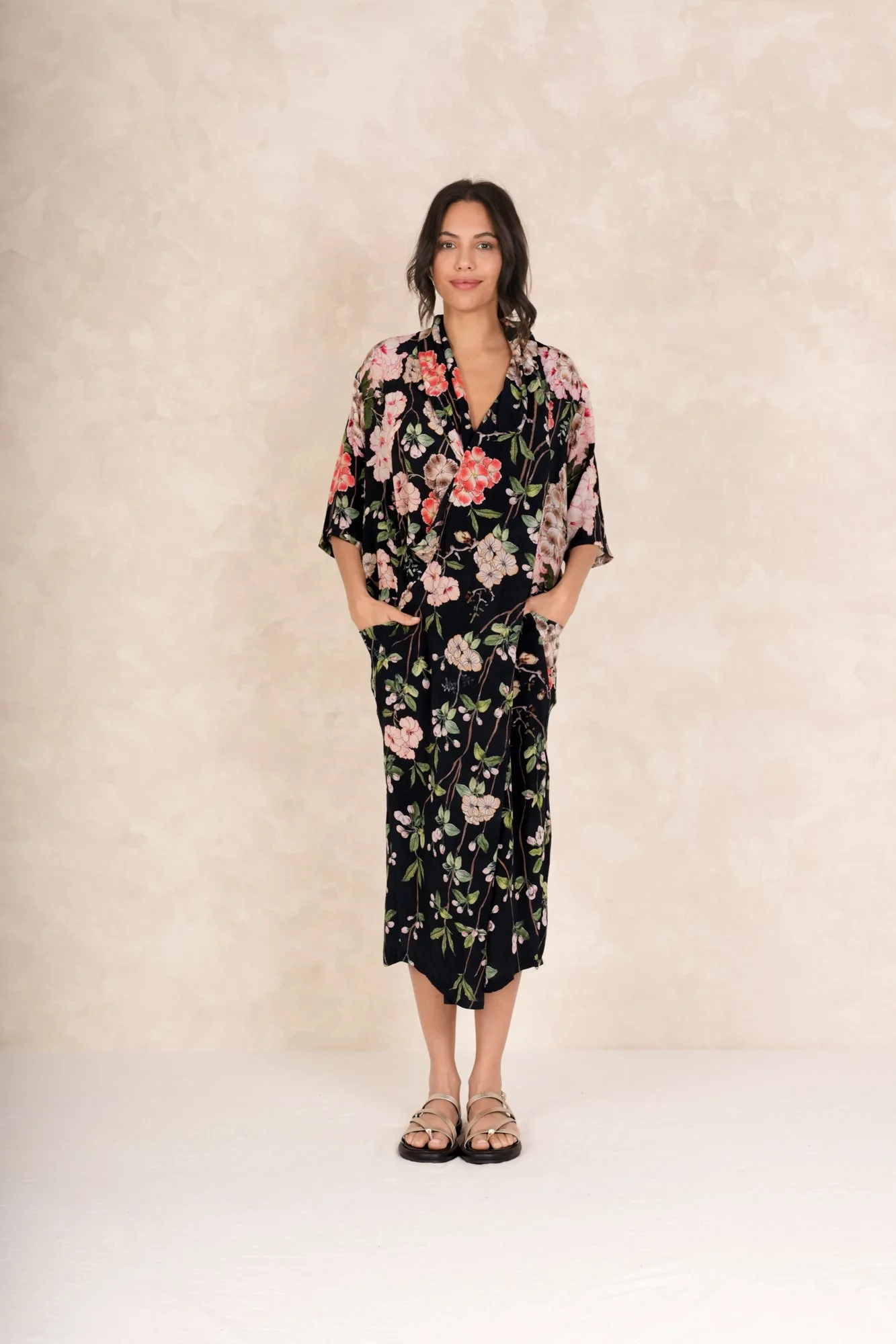 Trailing Blossom Black Rachel Dress - Image 3