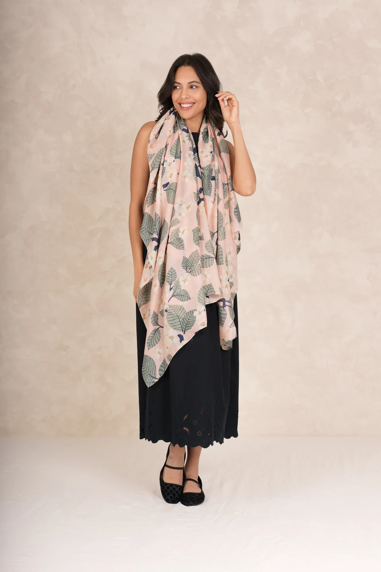Tree Blossom Pink Scarf - Image 2