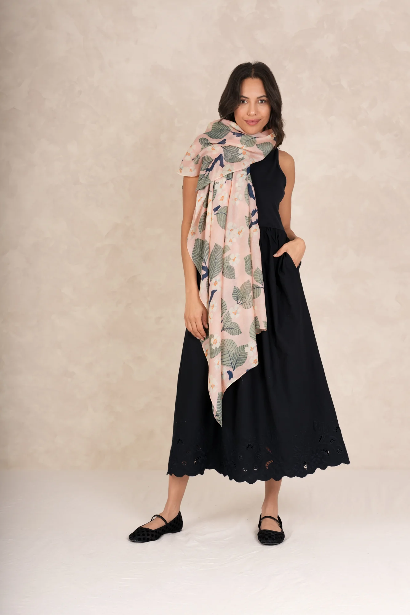 Tree Blossom Pink Scarf - Image 3